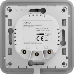 Ajax LightCore rele 1-osaiselle LightSwitch-katkaisijalle 52136